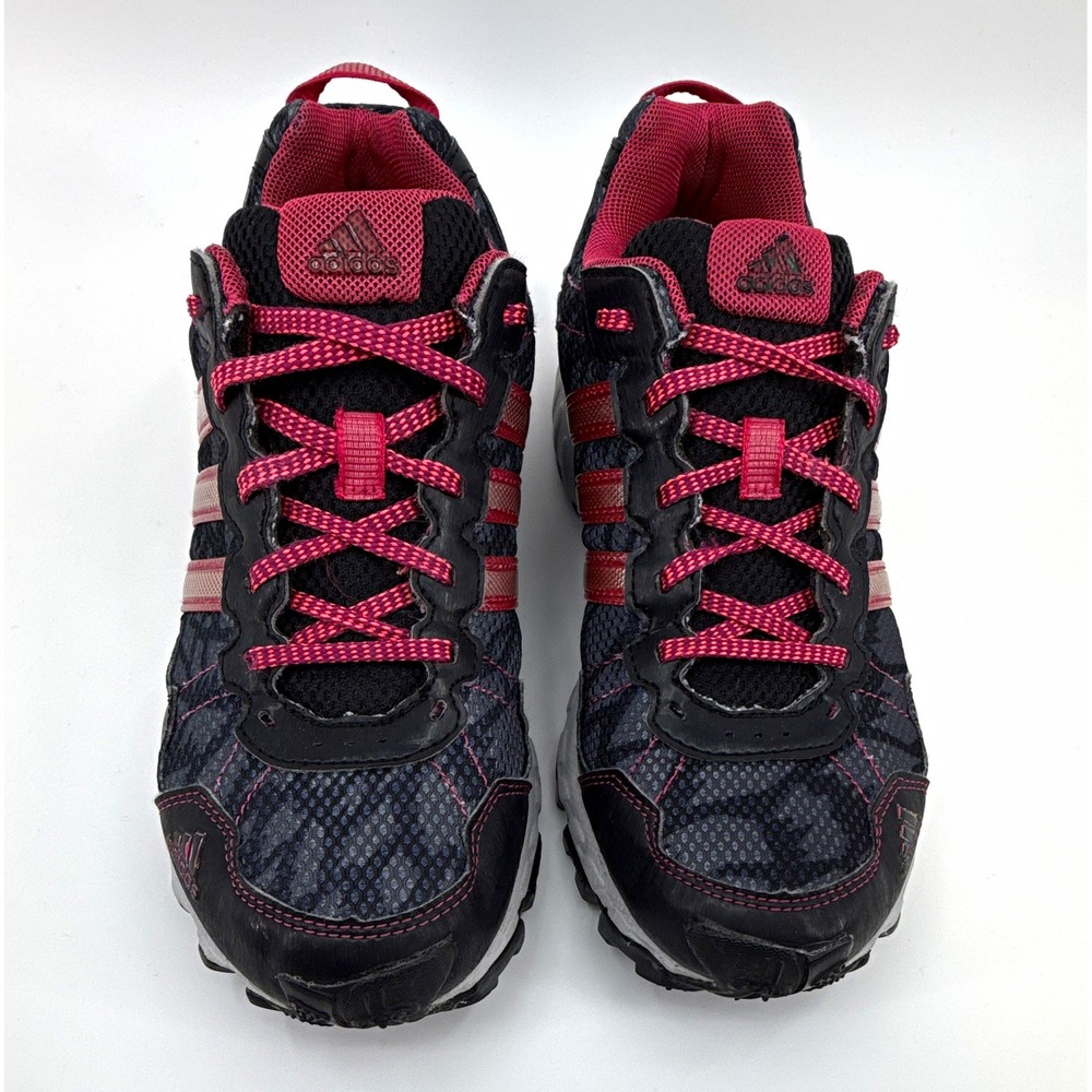 adidas Thrasher Womens 8.5 Running Shoes Black Pink Breathable Low Top C76331 - Picture 2 of 11
